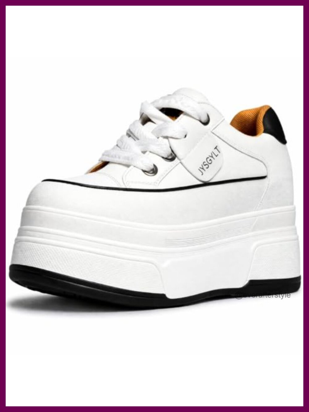 Platform Sneakers Women Chunky Lace Up Comfort Wide Fit Casual Shoes